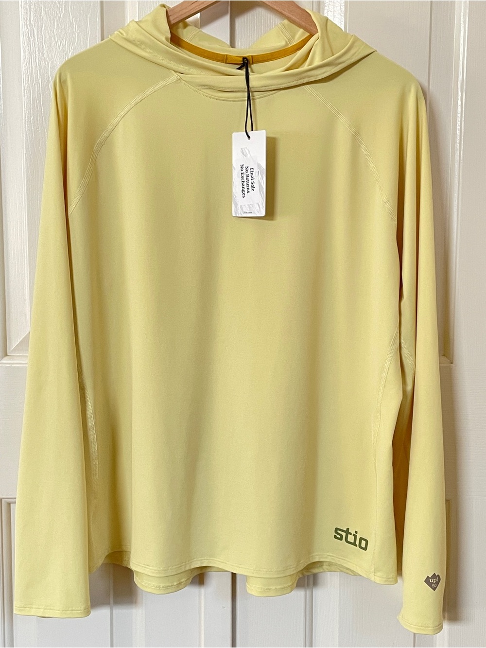 NWT Stio Hylas Sun Hoodie Luminous Yellow, Women's Size XL New